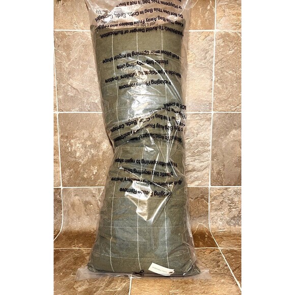 14"x36" Windowpane Plaid Oblong Pillow Dark Green - Hearth & Hand with Magnolia - Picture 5 of 7